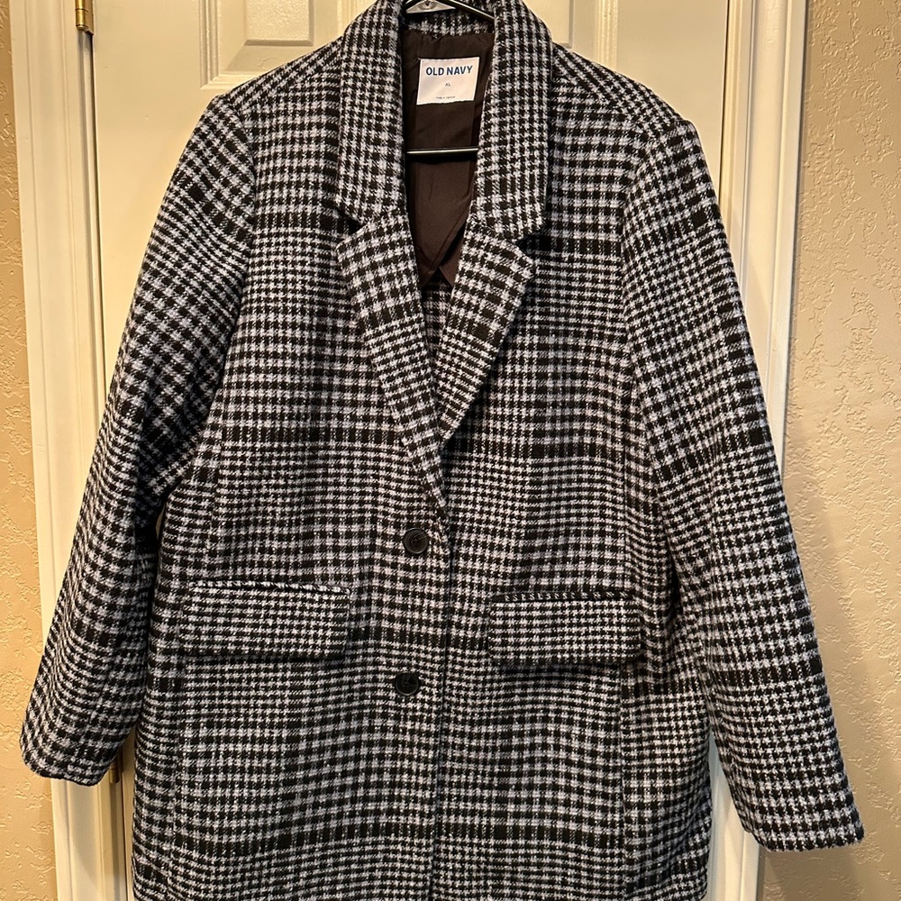 Old Navy Houndstooth Patterned Jacket - image 1